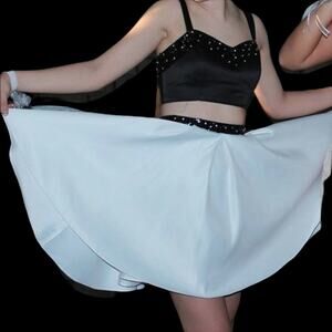 Crop Top Prom Homecoming Dress XS